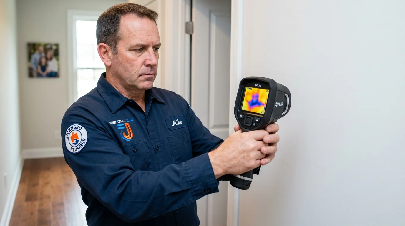 Thermal imaging leak detection by Johns Plumbing LLC in Dannemora